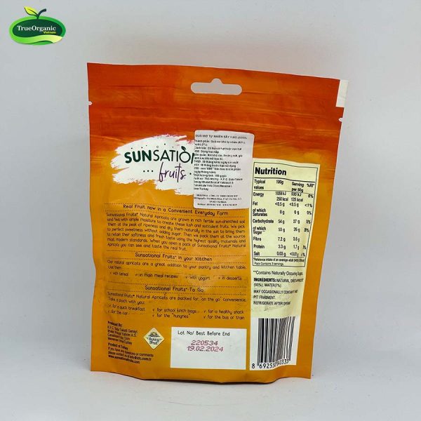 Quả mơ tự nhiên sấy khô Sunsational Fruits 150g