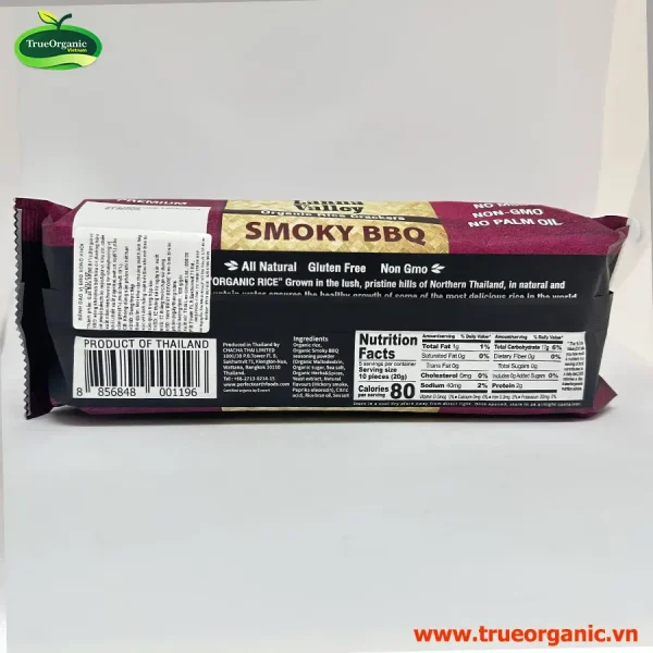 Bánh gạo vị BBQ xông khói hữu cơ Lanna Valley 100g