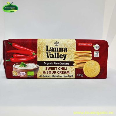 Bánh gạo vị chua cay hữu cơ lanna valley 100g