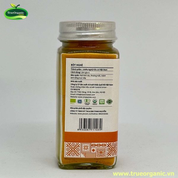 Bột nghệ hữu cơ vinasamex 40g