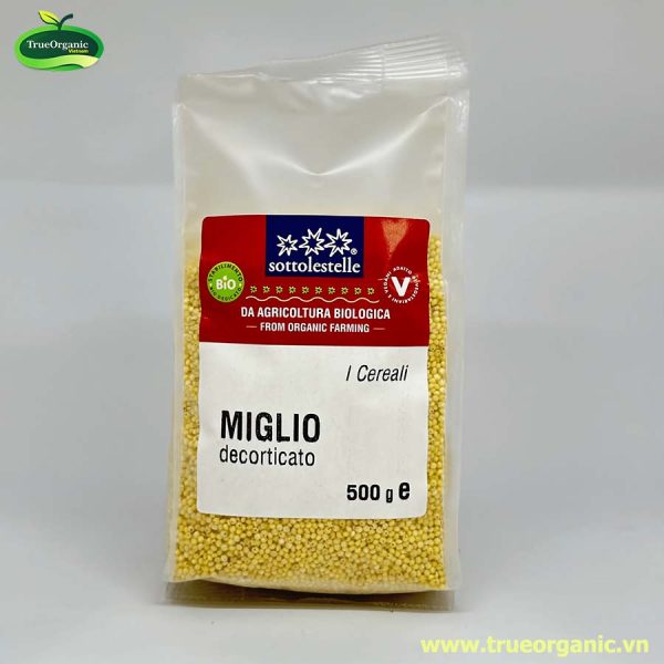 Hạt kê hữu cơ đã bóc vỏ sottolestelle 500g