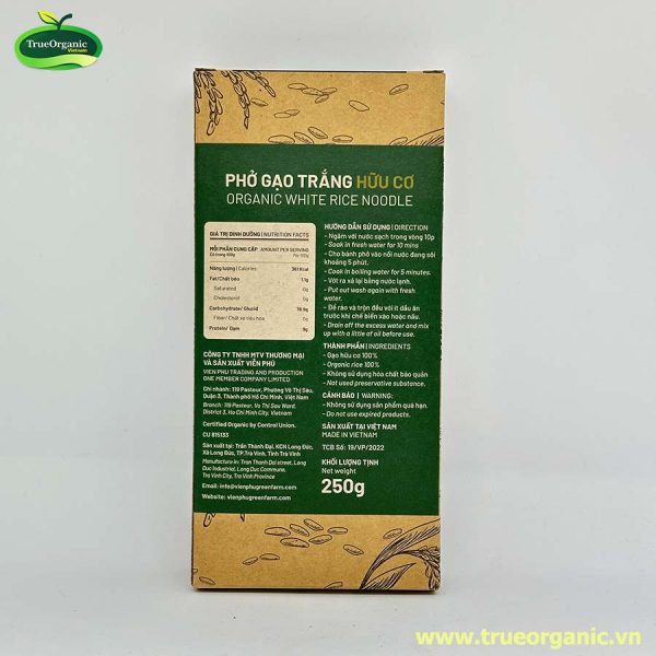 Phở gạo trắng hữu cơ hoa sữa 250g