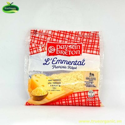 Phô mai sợi Emmental hữu cơ 200g