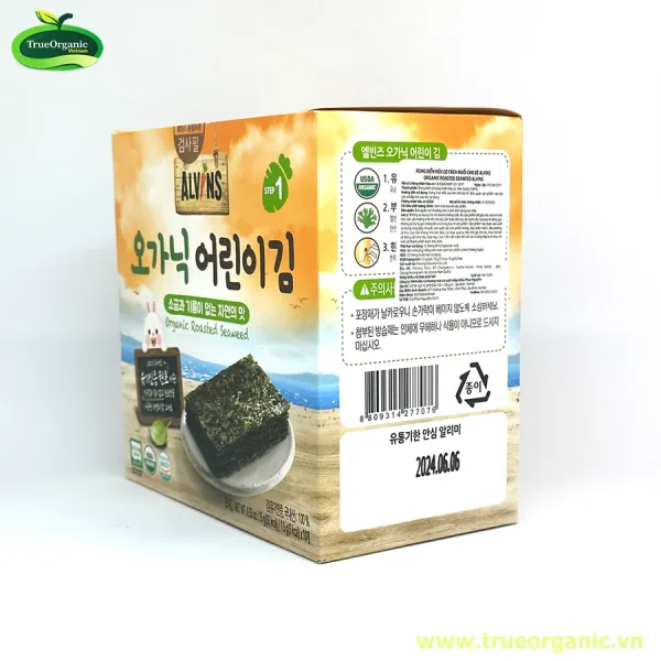 Rong biển hữu cơ tách muối cho bé Alvins 15g