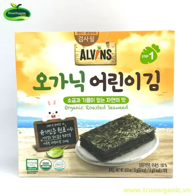 Rong biển hữu cơ tách muối cho bé Alvins 15g