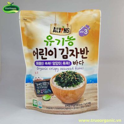 Rong biển rắc cơm hữu cơ vị hải sản Alvins 21g