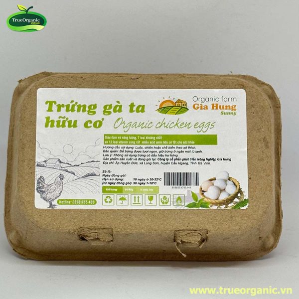 Trứng gà ta organic Sunny hộp 10 trứng