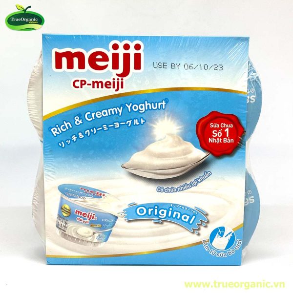 Sữa chua nguyên chất hiệu Meiji 90g x 4 hộp