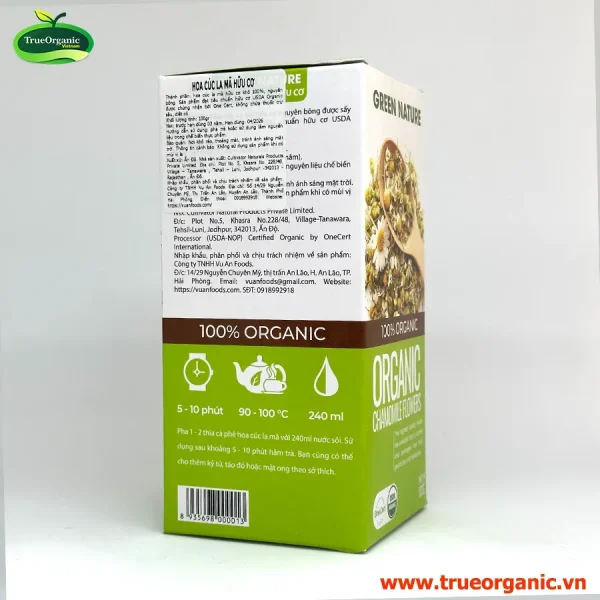 Trà cúc nguyên bông Chamomile 100g Green Nature