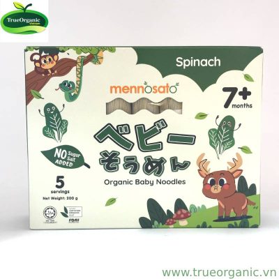 MÌ ĂN DẶM HỮU CƠ VỊ CẢI BÓ XÔI 200G MEN NO SATO