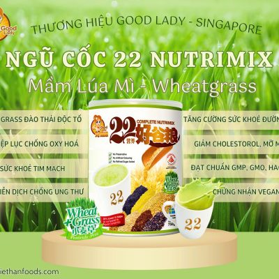 BỘT NGŨ CỐC DINH DƯỠNG 22 COMPLETE NUTRIMIX WHEAT GRASS 750G