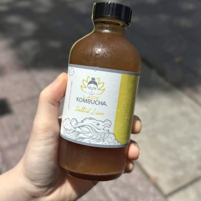 TRÀ LÊN MEN KOMBUCHA CHANH MUỐI CHAI 250ML