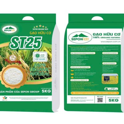 GẠO ST25 HỮU CƠ SEPON TÚI 2KG